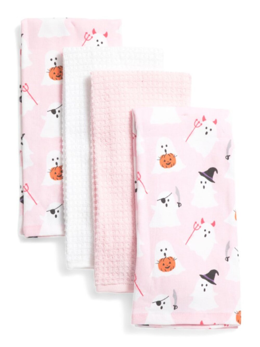 NWT KASSATEX 4pk Costume Ghosts Kitchen Towels La Cuisine